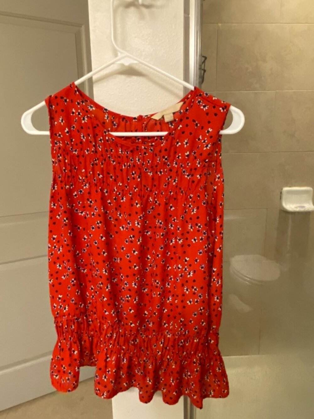 Hope & Harlow Short Floral Red Sleeveless Size Medium Dress